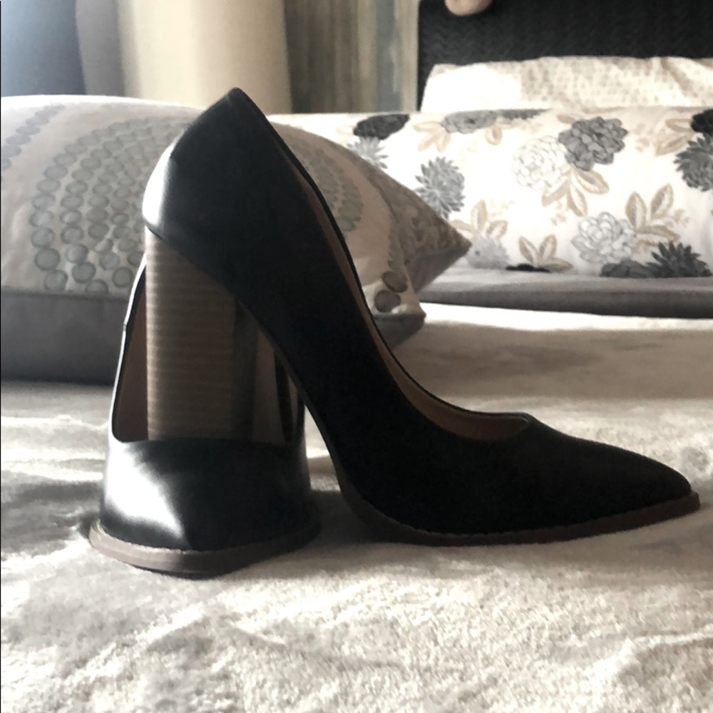 Black Venus block heels